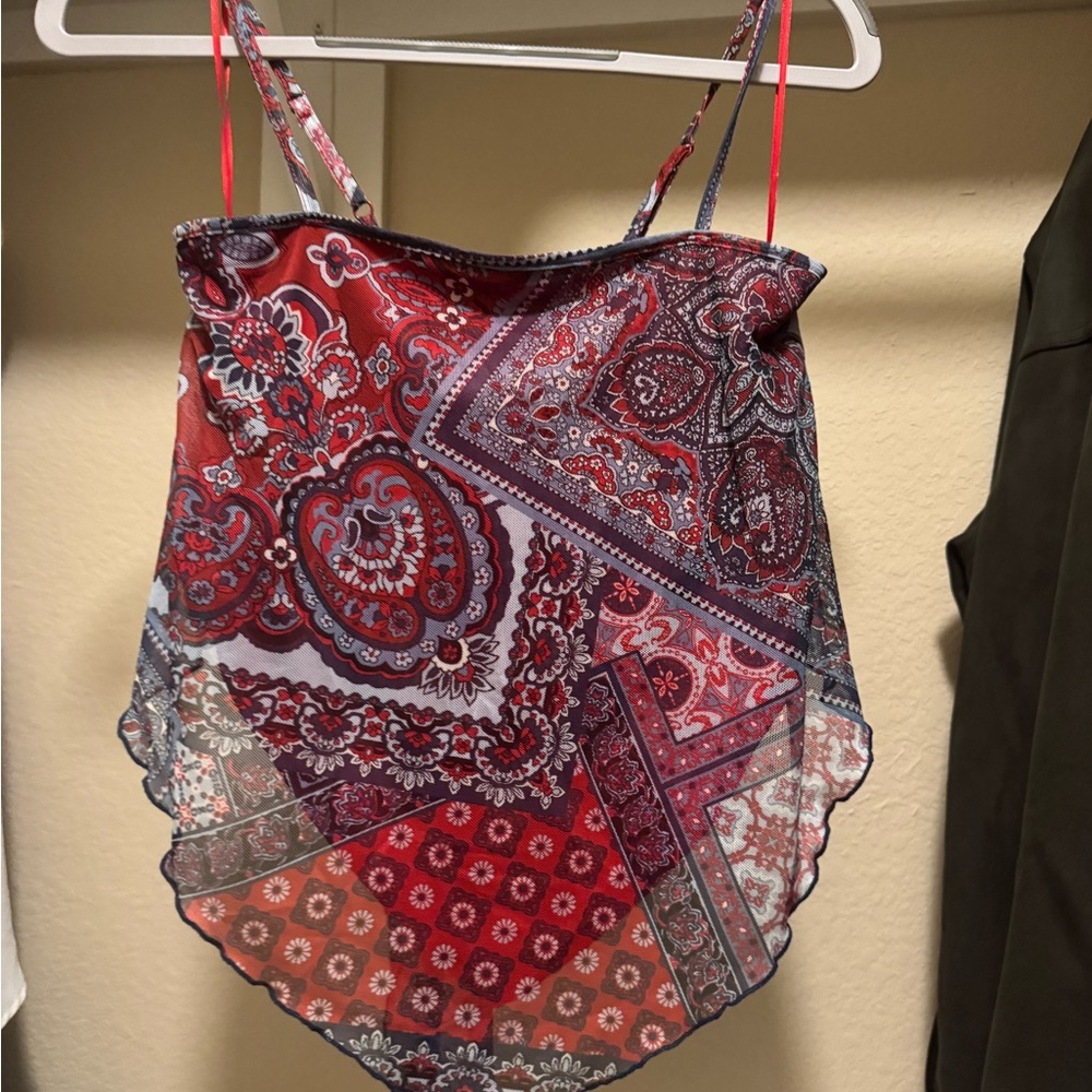 Vibrant Paisley Print Tank Top
